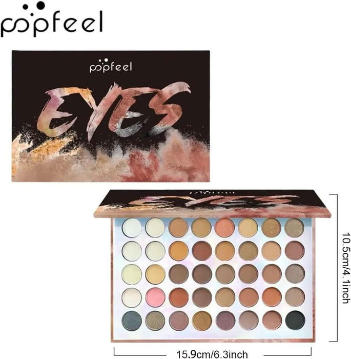 TAVICE 40 - Color Eyeshadow Palette Earth Tone Matte & Shimmer Shades with Contour, Professional Eye Makeup - Battery Mate