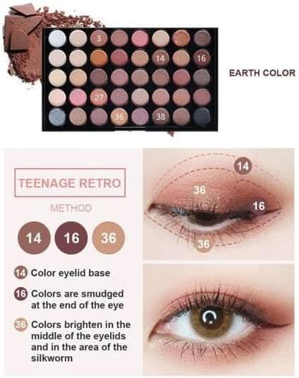 TAVICE 40 - Color Eyeshadow Palette Matte, Shimmer & Metallic Eye Makeup Palette for Long - Lasting, Blendable Looks - Battery Mate