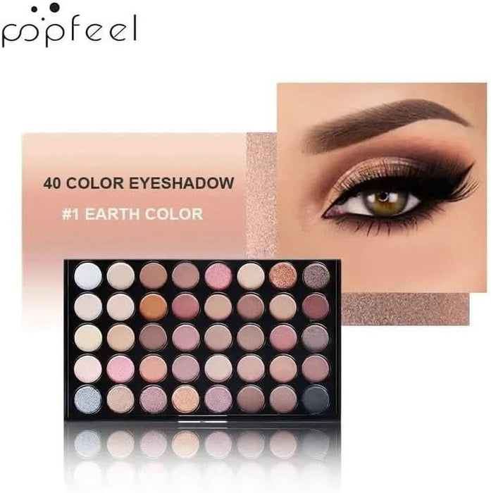 TAVICE 40 - Color Eyeshadow Palette Matte, Shimmer & Metallic Eye Makeup Palette for Long - Lasting, Blendable Looks - Battery Mate