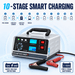 TAVICE 400W 40A 12V/24V Smart Car Battery Charger with Pulse Repair, Trickle Charging for Car Boat, AU Plug - Battery Mate