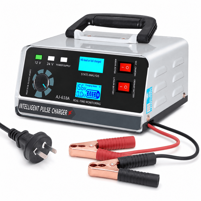 TAVICE 400W 40A 12V/24V Smart Car Battery Charger with Pulse Repair, Trickle Charging for Car Boat, AU Plug - Battery Mate
