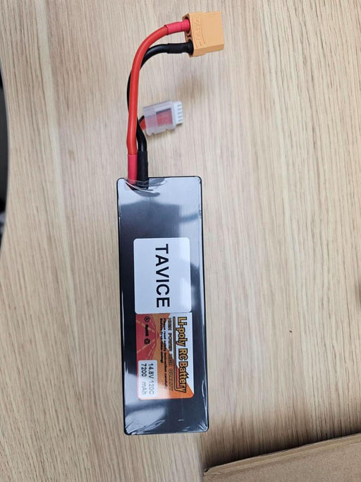 TAVICE 4S LiPo Battery 14.8V 7200mAh 120C with XT90 Connector Compatible with RC Cars, Trucks & Racing Models - Battery Mate