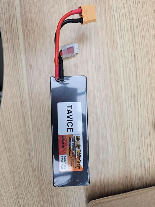 TAVICE 4S LiPo Battery 14.8V 7200mAh 120C with XT90 Connector Compatible with RC Cars, Trucks & Racing Models - Battery Mate