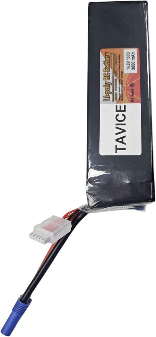 TAVICE 4S LiPo Battery 14.8V 9000mAh 130C with EC5 Connector Compatible with RC Car, Airplane, Jet & Helicopter - Battery Mate