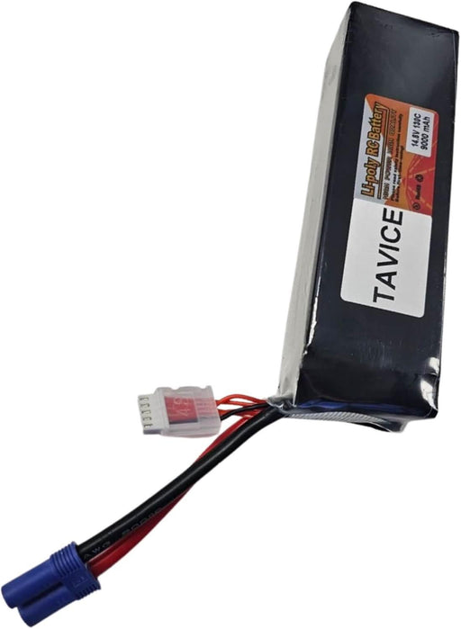 TAVICE 4S LiPo Battery 14.8V 9000mAh 130C with EC5 Connector Compatible with RC Car, Airplane, Jet & Helicopter - Battery Mate