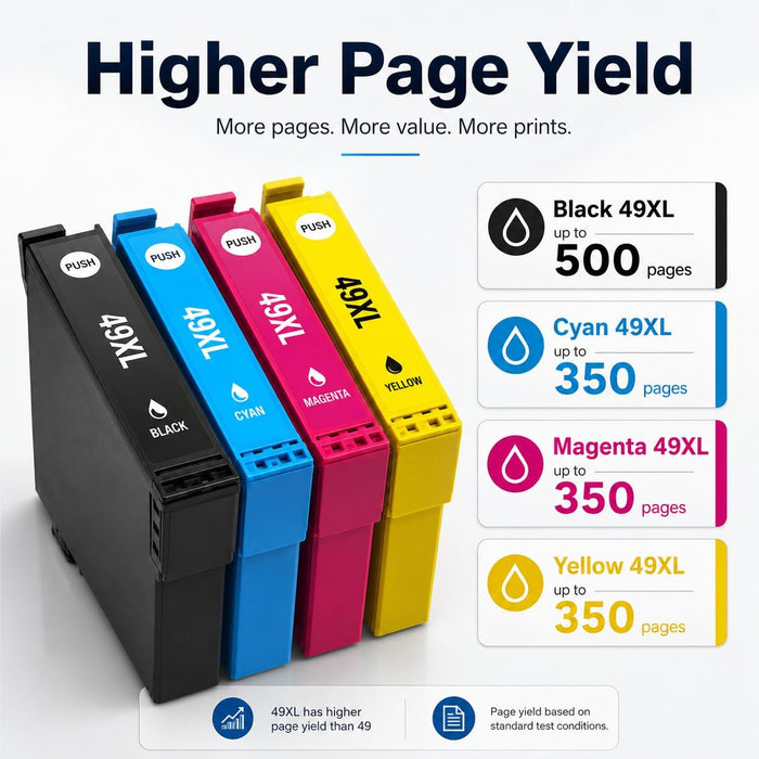 TAVICE 4X 49XL Ink Cartridges Compatible with Epson XP-2205 XP-4205 XP2205 XP4205 - Battery Mate