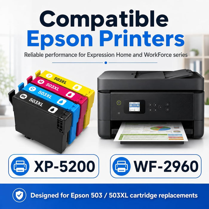 TAVICE 4X 503XL Ink Cartridges Compatible with Epson XP-5200 WF-2960 XP5200 WF2960 - Battery Mate
