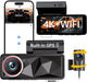 TAVICE 6 - Lens 4G Dash Cam 4K Front & 2K Rear Camera, Sony STARVIS IMX335 & IMX307, Video Recorder for Car - Battery Mate