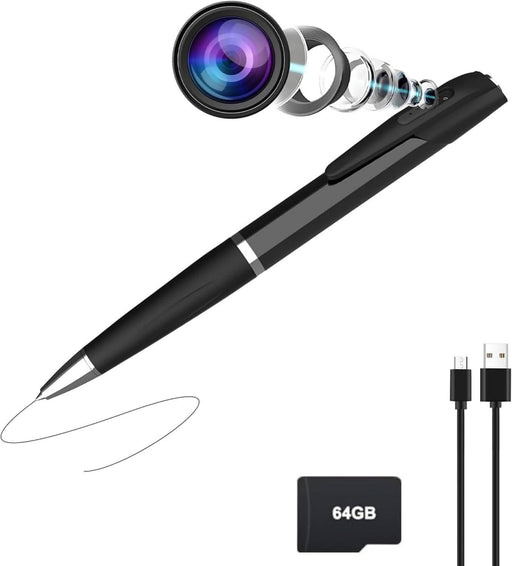 TAVICE 64GB Camera Pen 1080P HD Portable Hidden Camera for Video & Photos, Loop Recording, Long Battery Life, Office & Business Use - Battery Mate