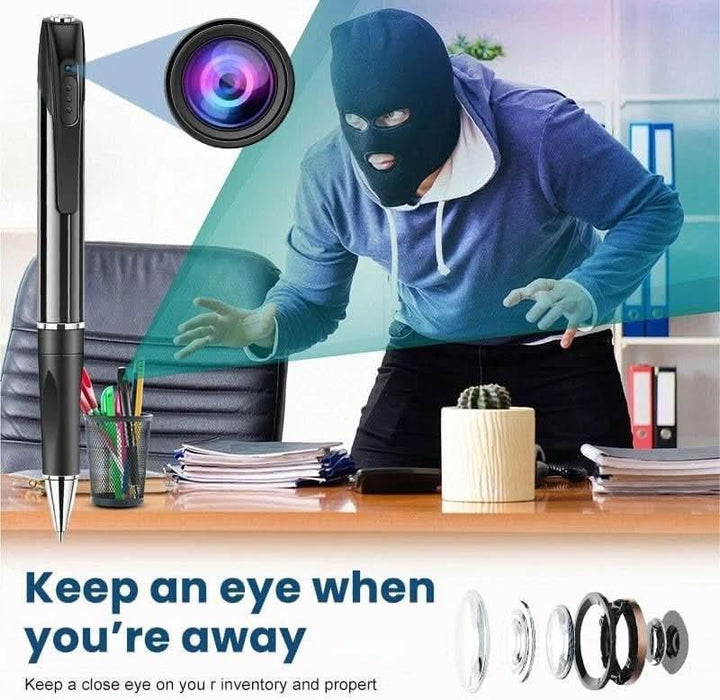 TAVICE 64GB Camera Pen 1080P HD Portable Hidden Camera for Video & Photos, Loop Recording, Long Battery Life, Office & Business Use - Battery Mate