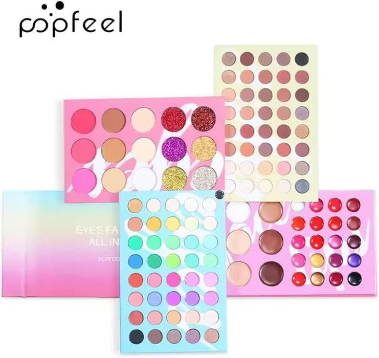 TAVICE All - in - One Makeup Palette Set Highly Pigmented Glitter & Matte Eyeshadow, Blush, Lip Gloss & Concealer Cosmetic Palette - Battery Mate
