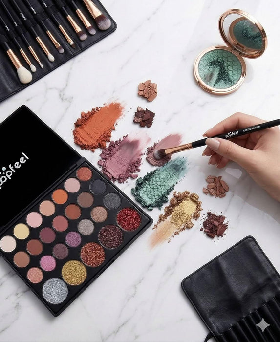 TAVICE All - Matte Eyeshadow Palette with Shimmering Accents 29 - Shade Collection, Portable Beauty Palette for Universal Eye Makeup Looks - Battery Mate
