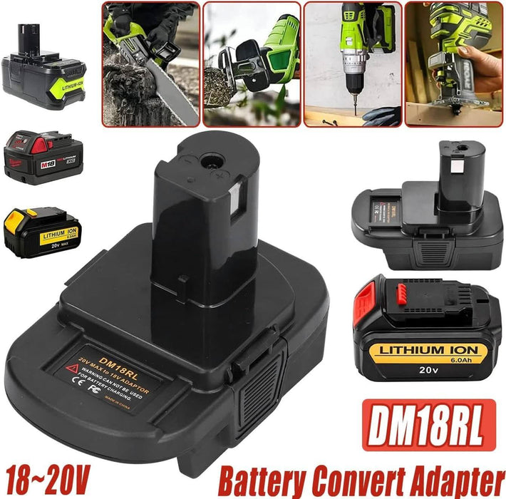 TAVICE Battery Adapter BPS18RL Compatible with Black+Decker, Porter Cable & Stanley 20V Batteries to Ryobi 18V ONE+ Tools Converter Adapter (Battery Not Included) - Battery Mate