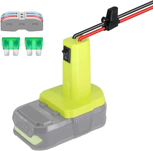 TAVICE Battery Adapter Compatible with Ryobi 18V Battery for Power Wheels Connector with 30A Fuse 12AWG Wire - Battery Mate