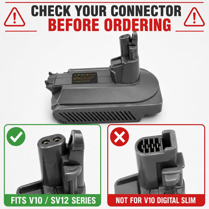 TAVICE Battery Adapter Converter Compatible with Milwaukee M18 18V Battery to Dyson V10 Vacuum Cleaner - Battery Mate