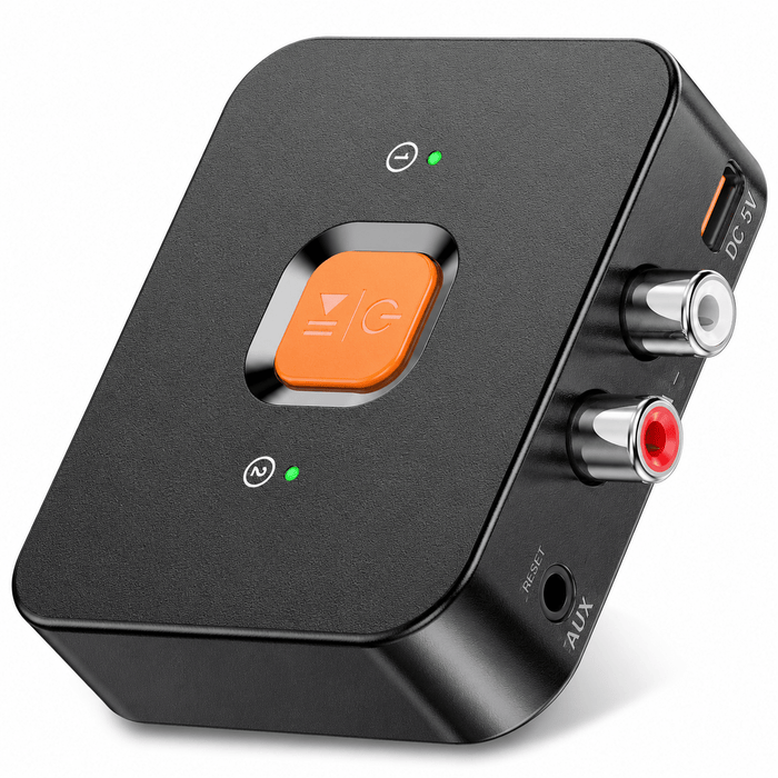 TAVICE Bluetooth 6.0 Audio Receiver Adapter for Sound System RCA AUX Wireless Stereo - Battery Mate