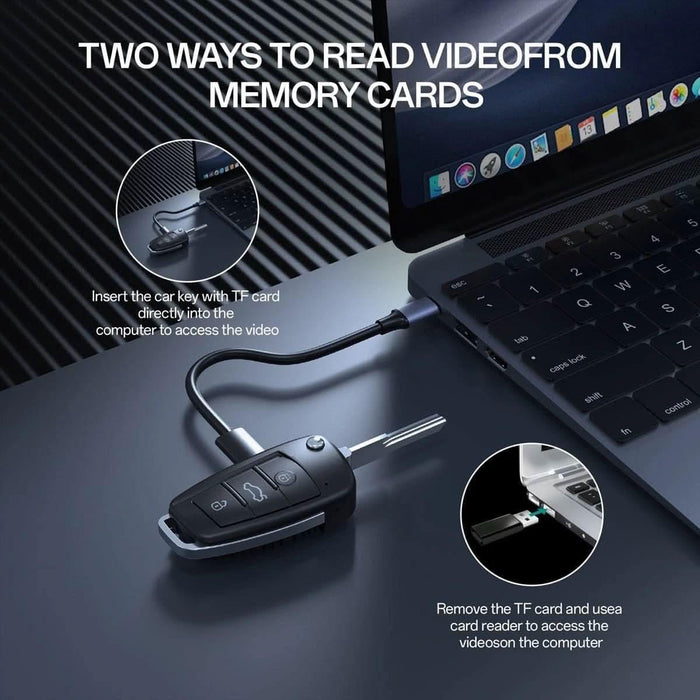 TAVICE Car Key Fob Camera 1080P HD Hidden Camera with Motion Detection, Loop Recording, 128GB, 940nm No - Glow Night Vision, Mini Portable Keychain for Home or Office - Battery Mate