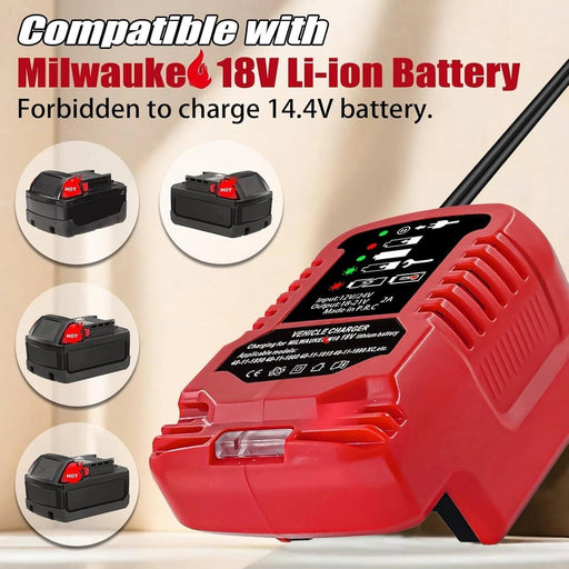 TAVICE Cigarette Lighter Socket Adapter Compatible with Milwaukee M18 18V Battery DC 12V/24V Mini Car Charger Power Adapter - Battery Mate