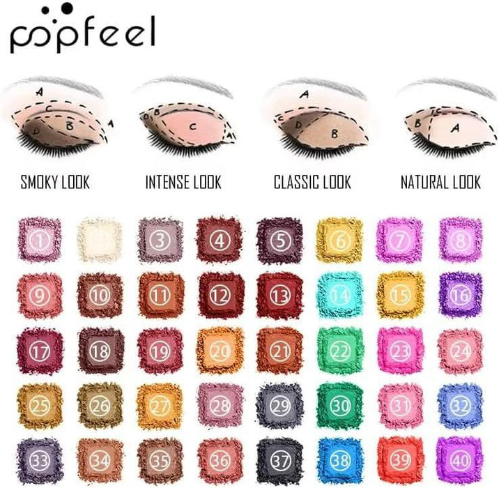 TAVICE Color Studio Eyeshadow Palette 40 Highly Pigmented Matte & Shimmer Shades, Waterproof and Blendable Makeup Palette - Battery Mate