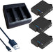 TAVICE [Combo Pack] Ultra Fast Triple Charger + 3 Pack Batteries for GoPro Hero 8 7 6 5 Action Camera | High Capacity Batteries - Battery Mate