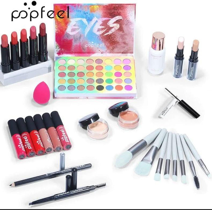 TAVICE Complete your look with the TAVICE Professional Makeup Kit (30 - piece set). Includes eyeshadow palette, lipstick, lip gloss, mascara, brushes, primer, and travel bag for versatile, all - in - one beauty essentials for women and teens. - Battery Mate