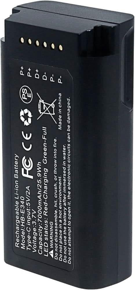 TAVICE E340 Replacement Battery Compatible with eufy Security Video Doorbell E340 7000mAh Rechargeable Battery with USB - C Port - Battery Mate