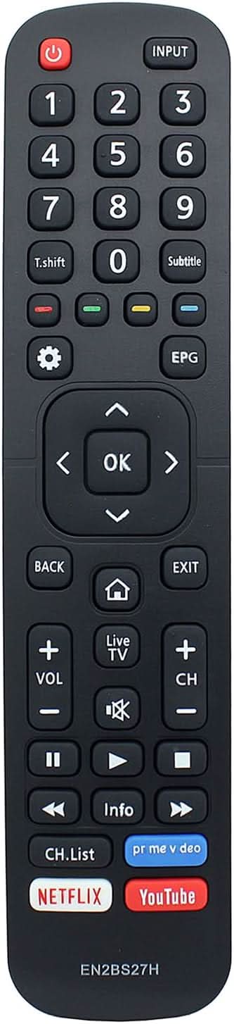 TAVICE EN2BS27H Remote Control Replacement for Hisense TV 50R5 55R5 58R5 65R5 65Q8 50S8 43R6 50R6 55R6 65R6 32S4 40S4 49S4 43S8 50S8 55S8 65S8 75S8 85S8 100S8 - Battery Mate