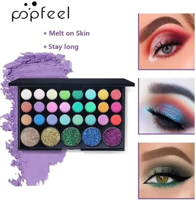 TAVICE Eye Makeup Palette 29 Highly Pigmented Colors in Matte, Shimmer & Metallic Shades - Battery Mate