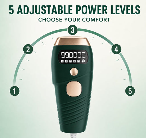 TAVICE IPL Hair Removal Device for Women and Men, 990,000 Flashes, At-Home Intense Pulsed Light Hair Remover for Face, Arms, Legs, Underarms, Bikini Line and Body - Battery Mate