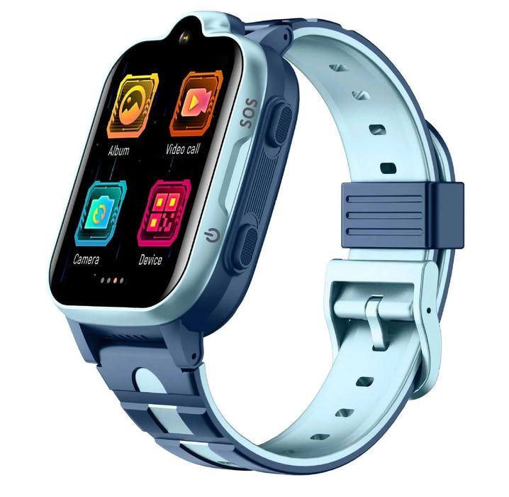 Tavice Kids 4G Smartwatch - Waterproof with GPS Tracker, SIM, Voice & Video Call, Camera, SOS Emergency Call & Educational Games (BLUE) - Battery Mate
