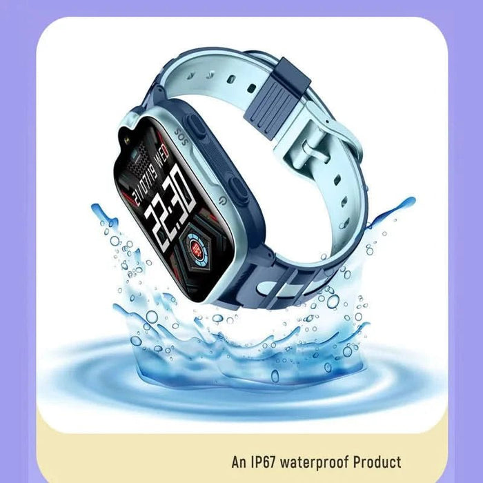 Tavice Kids 4G Smartwatch - Waterproof with GPS Tracker, SIM, Voice & Video Call, Camera, SOS Emergency Call & Educational Games (BLUE) - Battery Mate