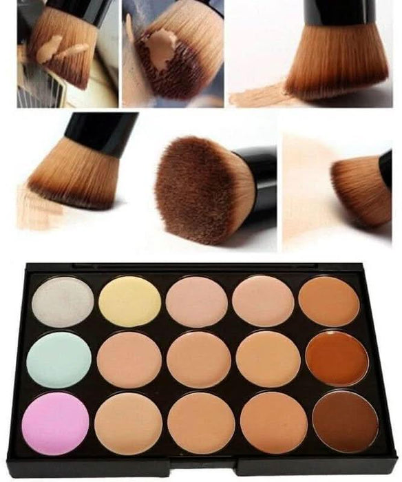 TAVICE NEW 15 - Color Contour Cream Concealer Kit Neutral Makeup Camouflage Palette for Face, Eyes, and Blemishes - Battery Mate