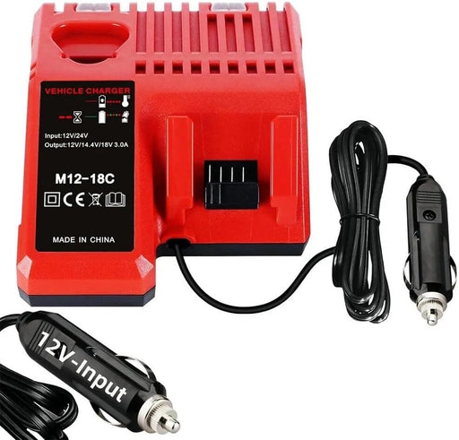 TAVICE Rapid Car Charger Compatible with Milwaukee M12 M18 12V 18V 48-11-1850 Li-Ion Batteries - Battery Mate