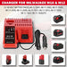 TAVICE Rapid Car Charger Compatible with Milwaukee M12 M18 12V 18V 48-11-1850 Li-Ion Batteries - Battery Mate