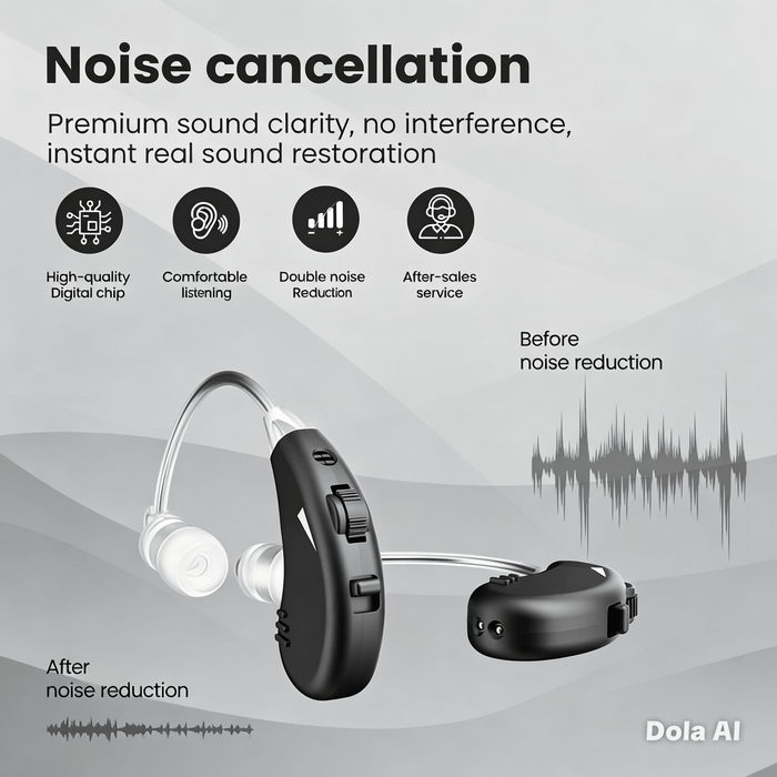 TAVICE Rechargeable Dual Behind-the-Ear Sound Amplifier with Noise Reduction and Long Battery Life | USB Charging | Discreet Design - Battery Mate