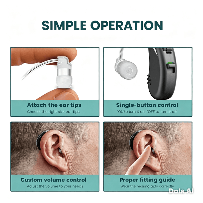 TAVICE Rechargeable Dual Behind-the-Ear Sound Amplifier with Noise Reduction and Long Battery Life | USB Charging | Discreet Design - Battery Mate