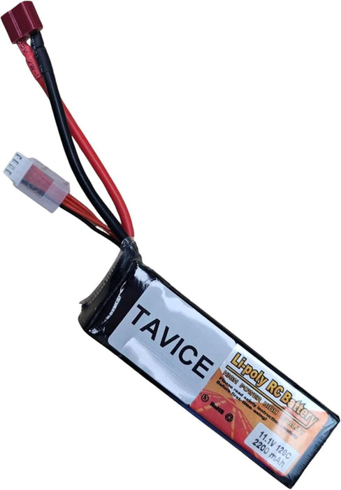 TAVICE Replacement 3S LiPo Battery 11.1V 2200mAh with Deans Connector Compatible with RC Cars, Trucks & Airplanes - Battery Mate