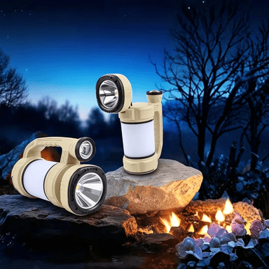 TAVICE Solar Rechargeable Camping Lantern, Waterproof, 100° Rotating, Spotlight, Floodlight & Ambient Light - Battery Mate