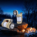 TAVICE Solar Rechargeable Camping Lantern, Waterproof, 100° Rotating, Spotlight, Floodlight & Ambient Light - Battery Mate