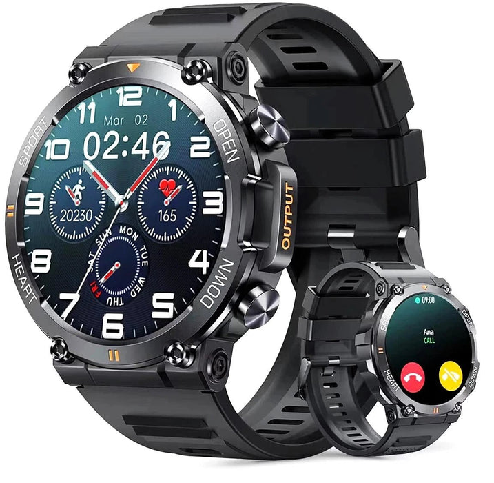 Tavice Sports Smart Watch with Bluetooth Calls, Heart Rate & Health Monitoring, 1.39" Touch Screen | Pedometer, Sleep & Calorie Detection - Battery Mate
