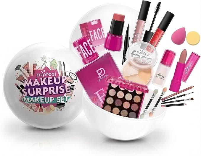TAVICE Surprise Makeup Ball Gift Set Festive Cosmetic Bundle for Special Occasions, Perfect Birthday Surprise Makeup Sphere - Battery Mate