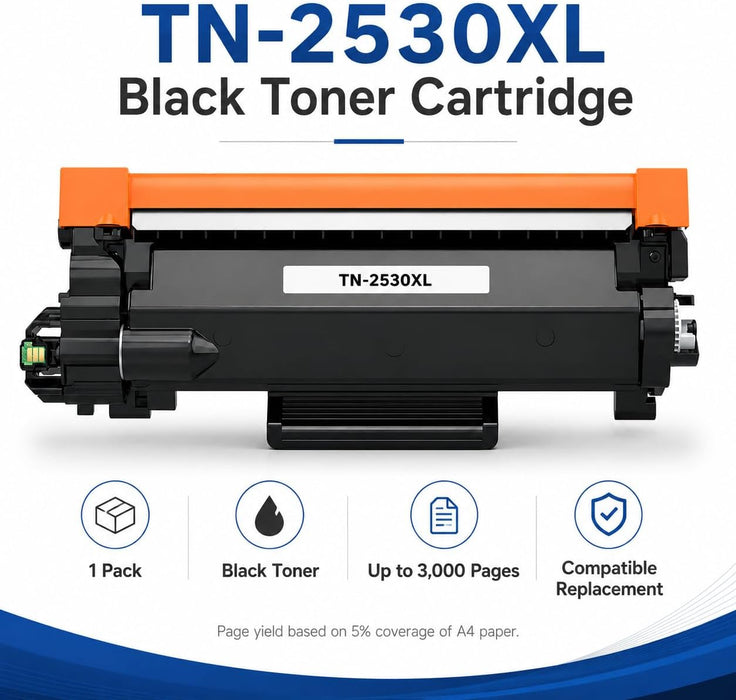 TAVICE TN2530XL Toner Cartridge Compatible with Brother HL-L2400DW/L2445DW/L2460DW/L2464DW - Battery Mate