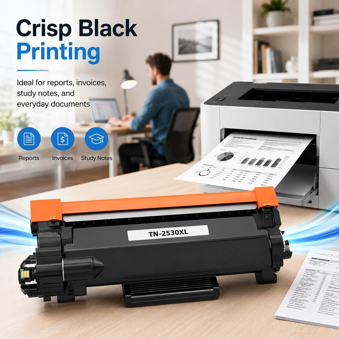 TAVICE TN2530XL Toner Cartridge Compatible with Brother HL-L2400DW/L2445DW/L2460DW/L2464DW - Battery Mate