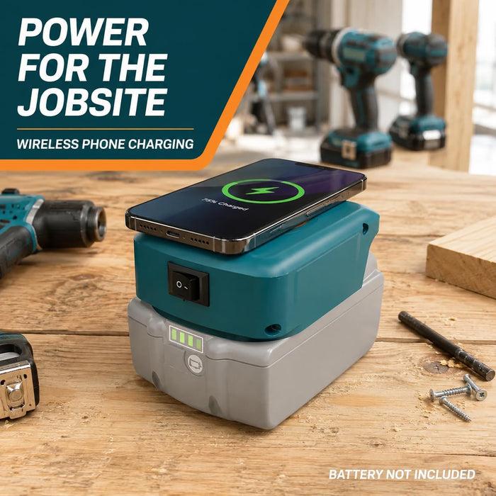 TAVICE Type-C USB Wireless Phone Charger Adapter Compatible with Makita 18V LXT Battery - Battery Mate