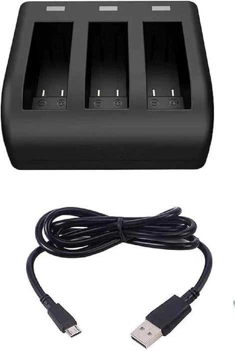 TAVICE Ultra Fast Charging USB Triple Battery Charger for GoPro HERO3 HERO3+ HERO4 Action Cameras | Charger Only Compact Fast USB - Battery Mate