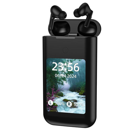 Tavice Uniqa 4-in-1 Power Bank with Built-in Wireless Earbuds | 8000mAh Portable Charger, 2.8" Touch Screen, USB-C, Flashlight - Battery Mate