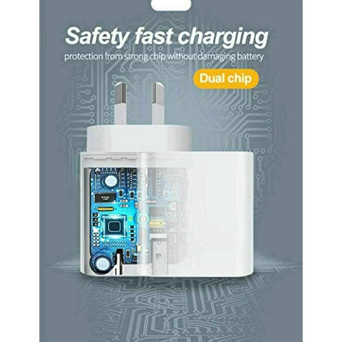 20w Fast Phone Charger [USB & Type C Plug] For All iPhones & Samsung