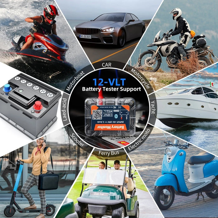 TAVICE Bluetooth 4.0 12V Car Battery Monitor BM6 Wireless Battery Health Tester with App