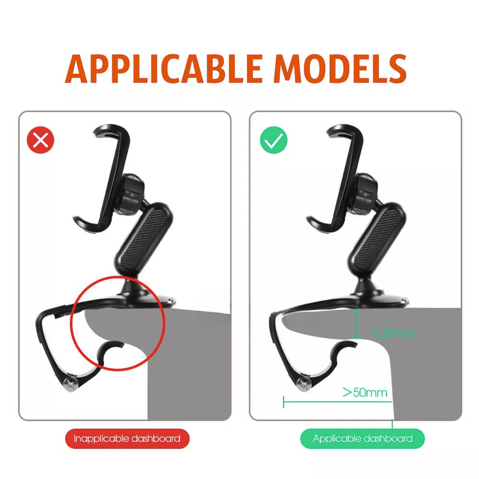 Universal Dashboard Car Mount Phone Holder – Compatible with iPhone 16, Samsung S25 & More - Battery Mate
