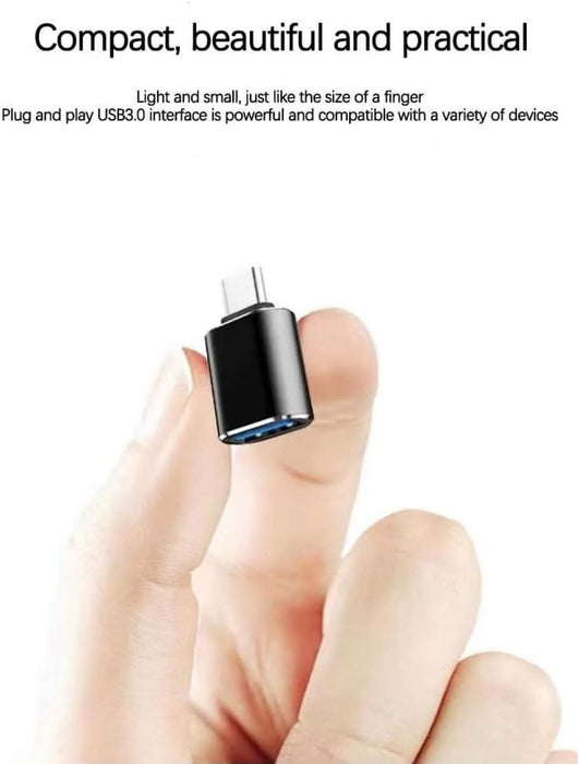 USB - C to USB 3.0 Adapter (2 - Pack) – Type - C to USB OTG Converter, Compatible with MacBook Pro 2023, iMac, iPad Mini 6/Pro, and Thunderbolt 4/3 Devices - Battery Mate